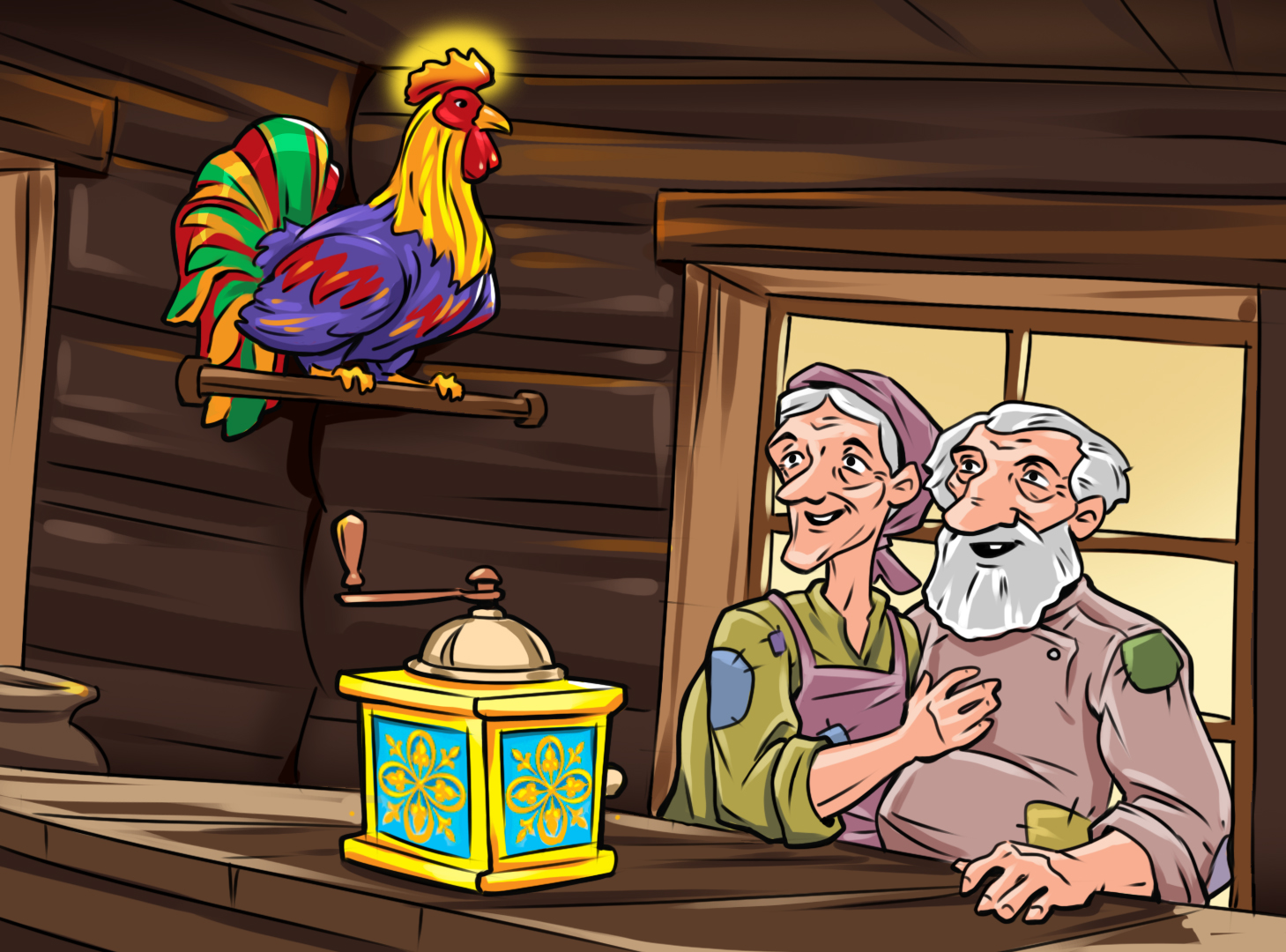 Слушать русскую народную сказку «Петух и жерновки»