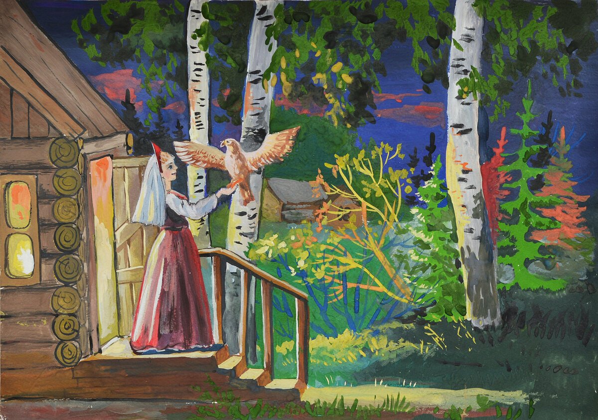 Слушать русскую народную сказку «Пёрышко Финиста Ясна Сокола»