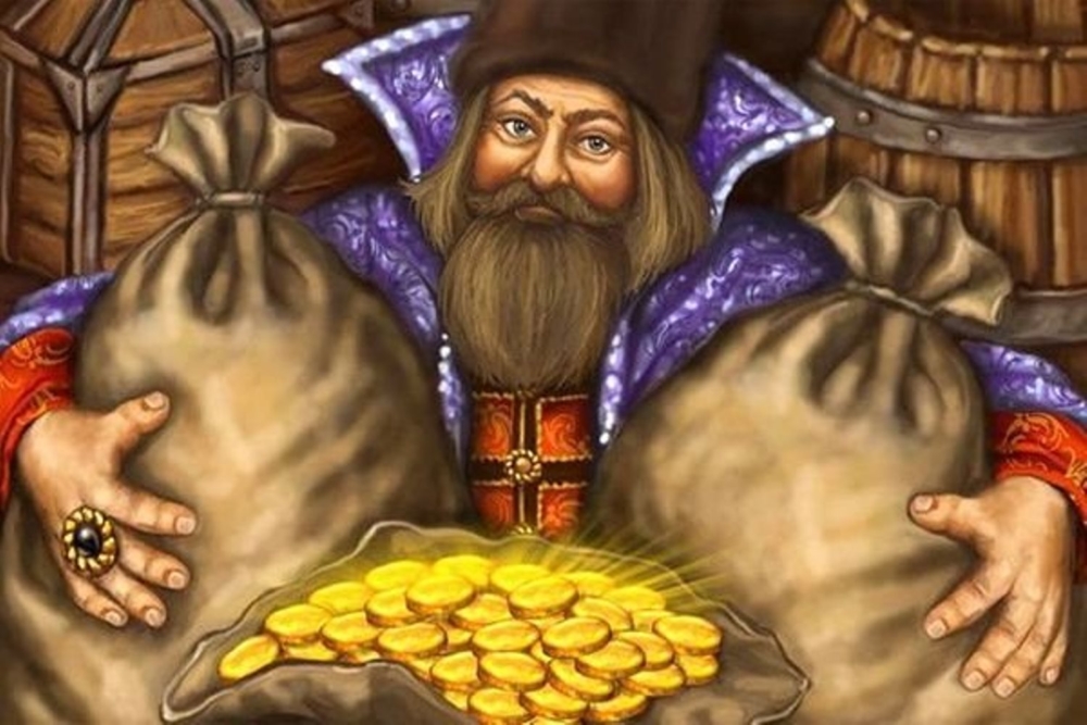 Слушать русскую народную сказку «Скряга»