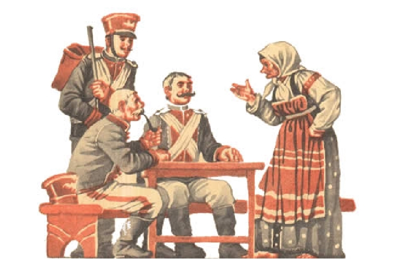 Слушать русскую народную сказку «Солдатская загадка»