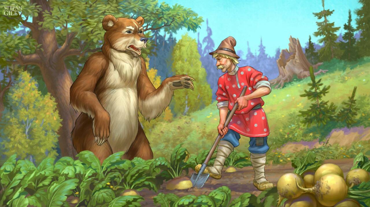 Слушать русскую народную сказку «Вершки и корешки»