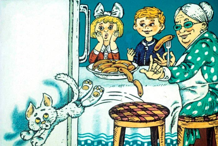 Слушать стихотворение Заходера Б.В. «Кискино горе»