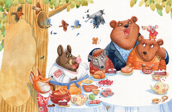 Слушать стихотворение Заходера Б.В. «Медведи на обеде»