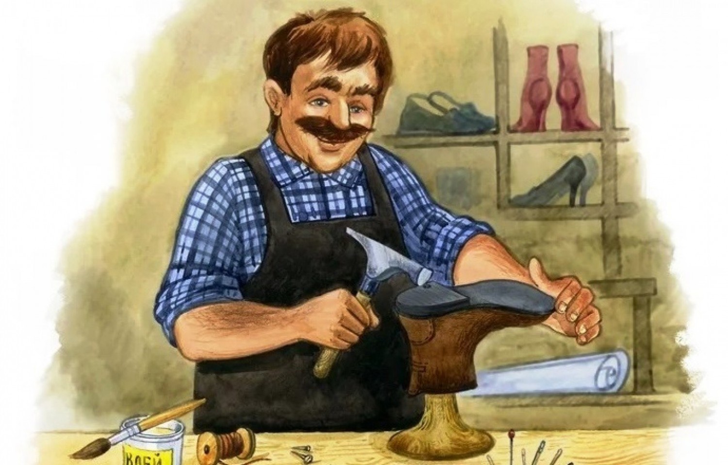 Слушать стихотворение Заходера Б.В. «Сапожник»